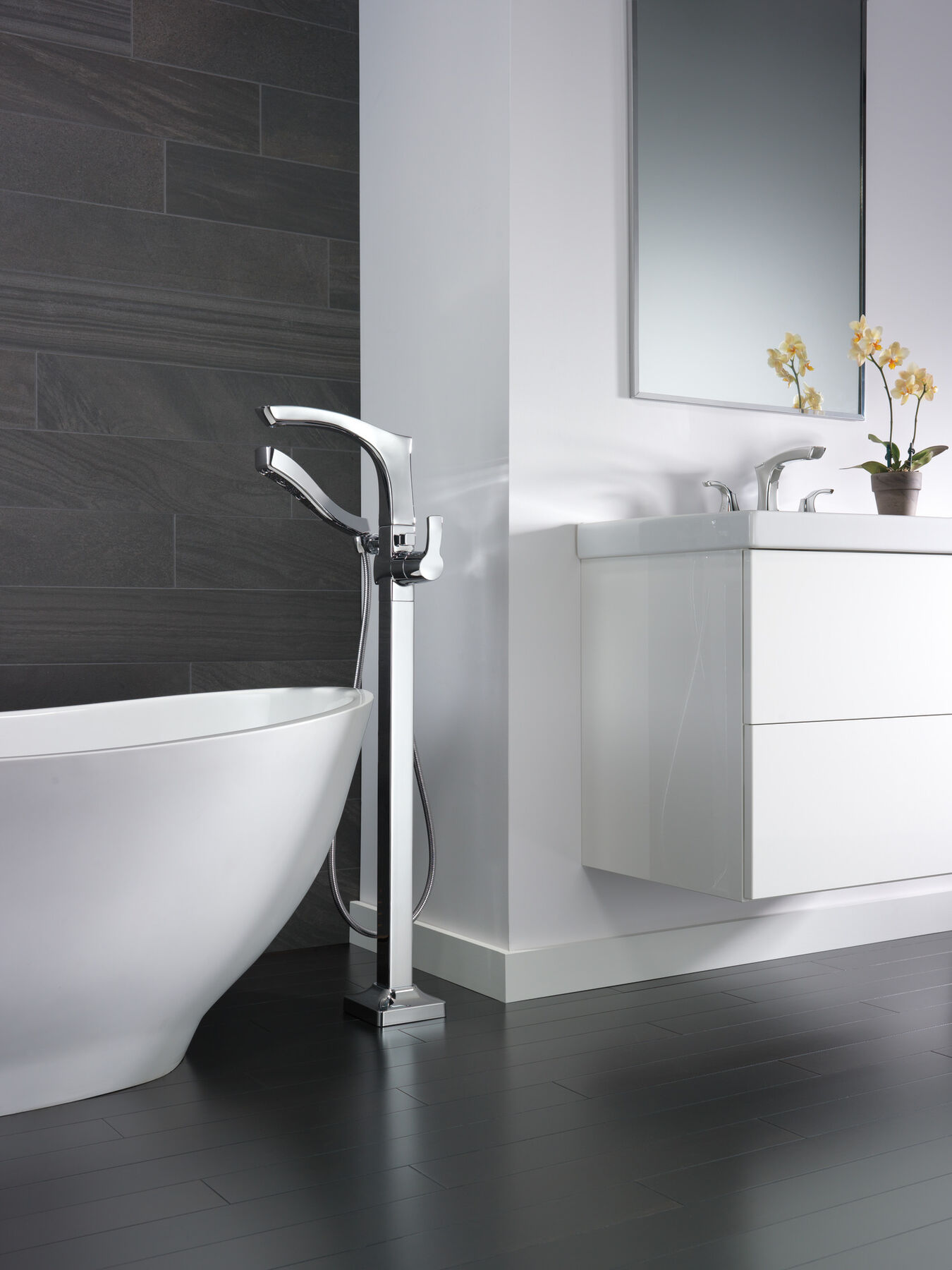Two Handle Widespread Bathroom Faucet - Metal Pop-Up, image 6