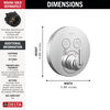 Round Contemporary Push-Button Shower