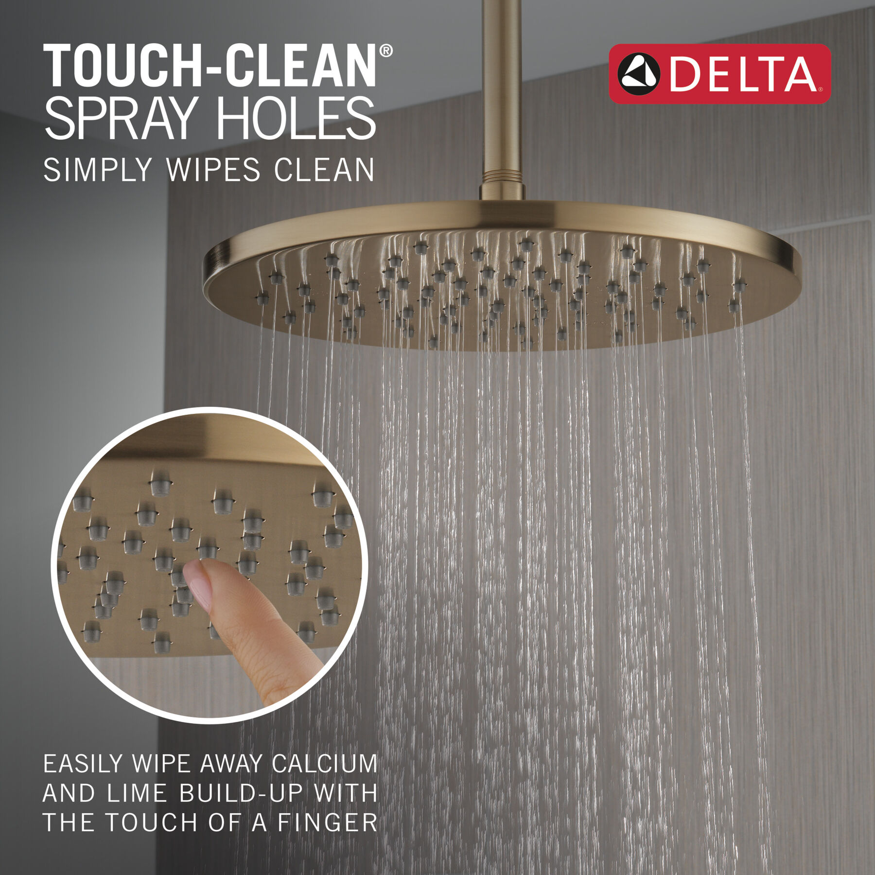 Single-Setting Metal Raincan Shower Head (Recertified), image 2
