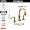 Two Handle Widespread Pull Down Bathroom Faucet (Recertified)