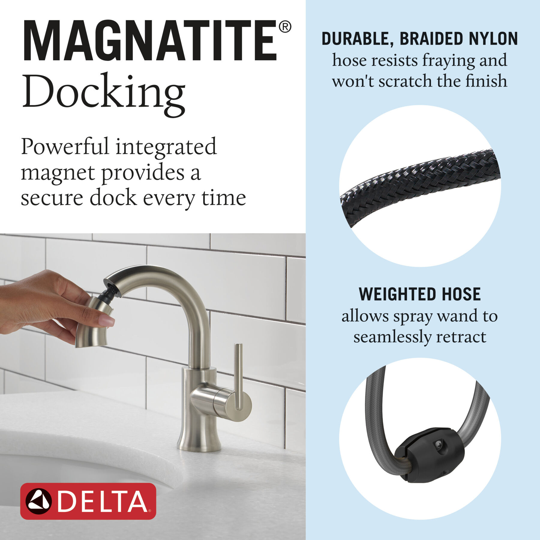 Single Handle Pull Down Bathroom Faucet (Recertified)