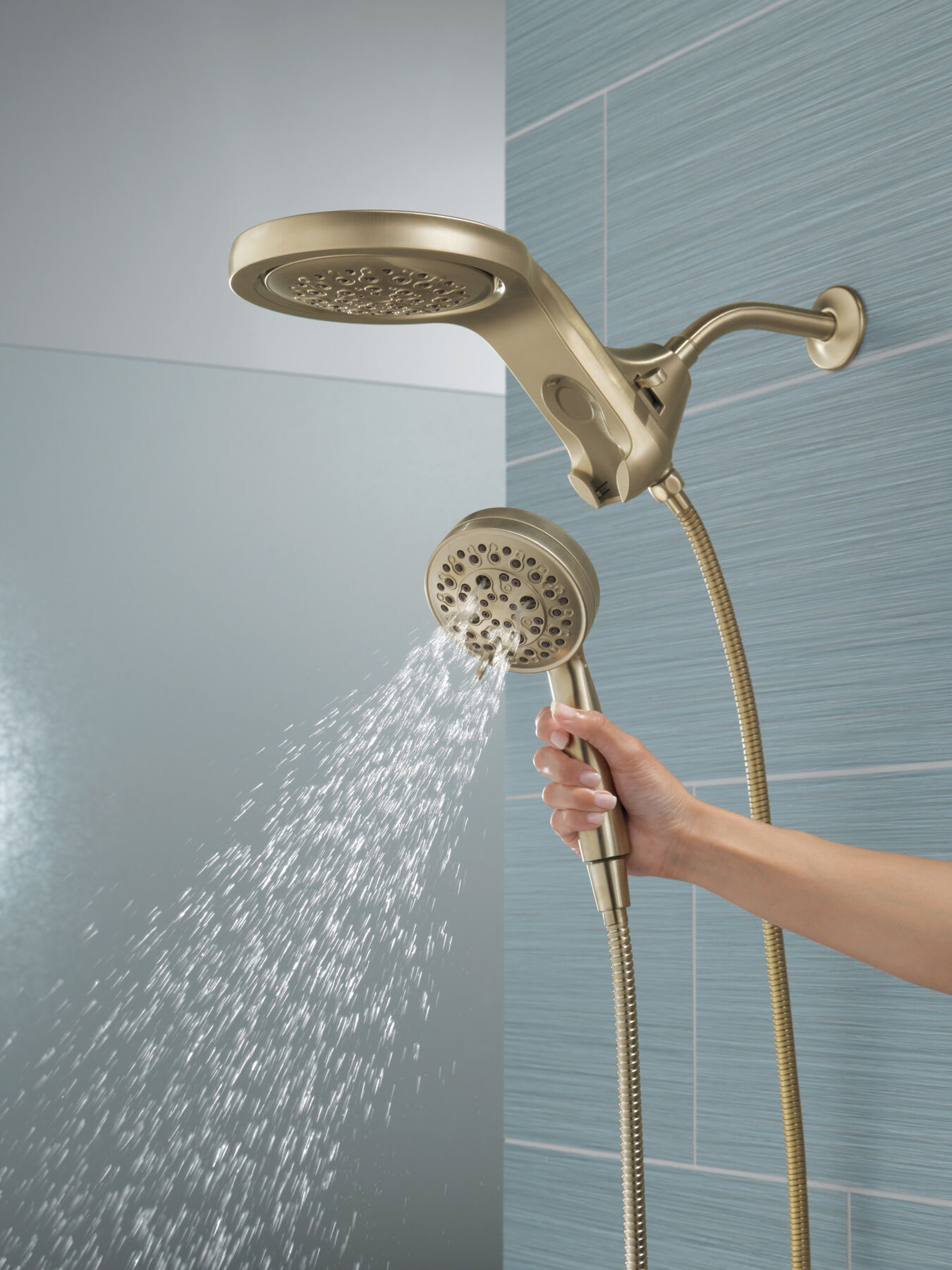 HydroRain® H<sub>2</sub>Okinetic® 5-Setting Two-in-One Shower Head (Recertified), image 8