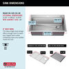 33” Stainless Steel Workstation Kitchen Sink Drop-In Undermount Single Bowl with WorkFlow™ Ledge and Accessories