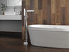Single Handle Floor Mount Tub Filler Trim with Hand Shower
