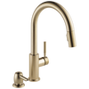 Single Handle Pull-Down Kitchen Faucet with Soap Dispenser (Recertified)