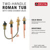 Two Handle Flexible Mount with Hand Shower