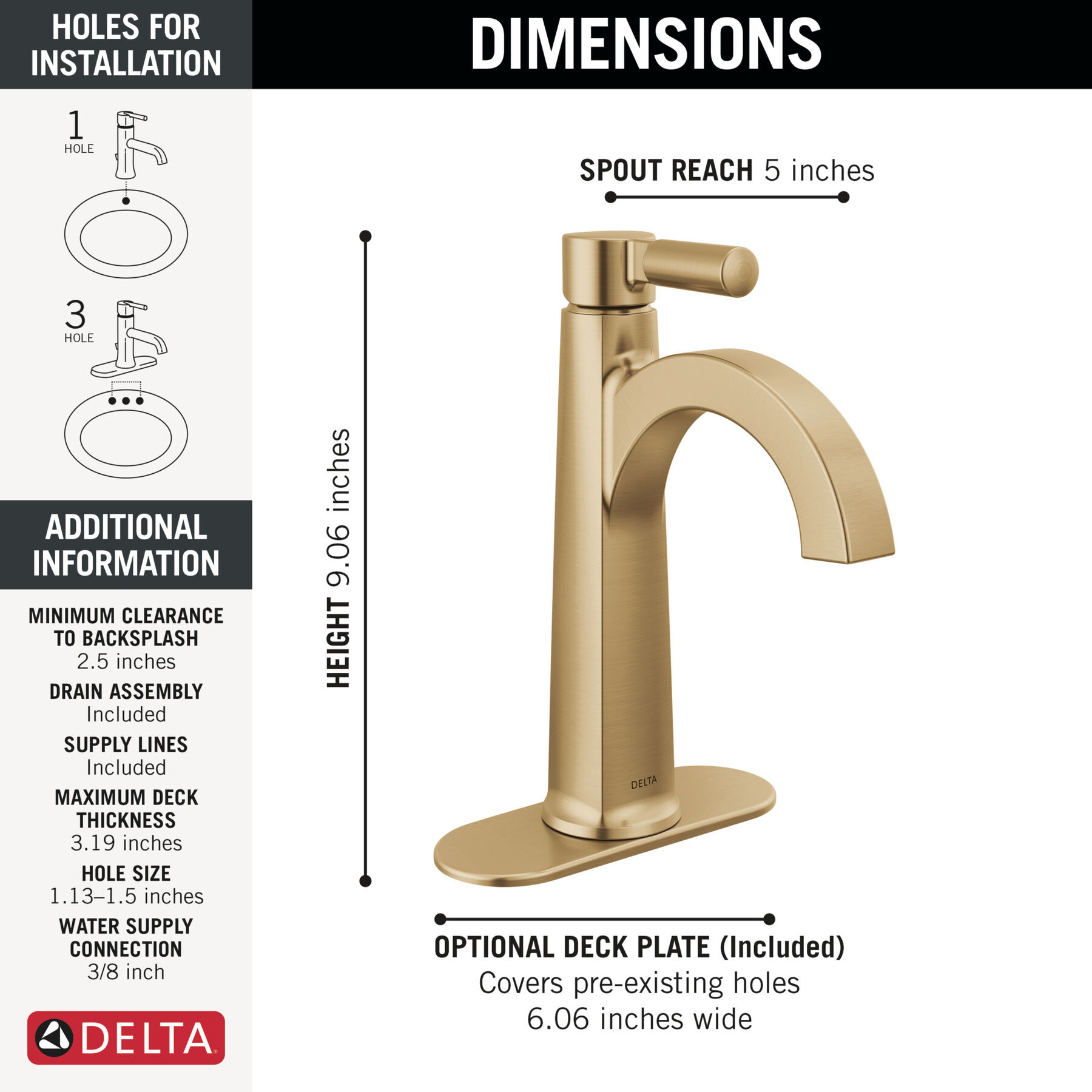 Single Lever - Champagne Bronze (Recertified)