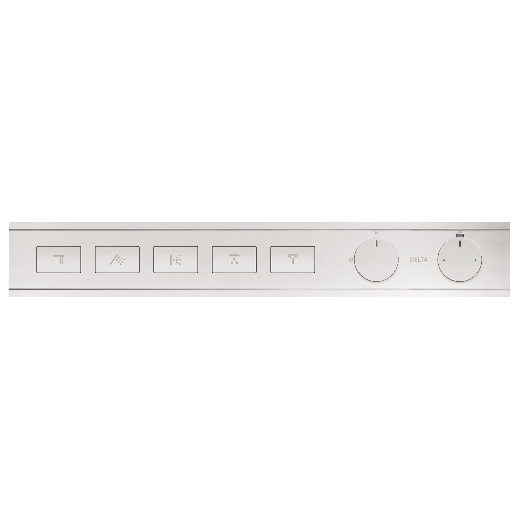Modern High Flow Push Button Thermostatic Trim - 5 Outlet