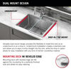 25” Stainless Steel Workstation Kitchen Sink Drop-In Undermount Single Bowl with WorkFlow™ Ledge and Accessories