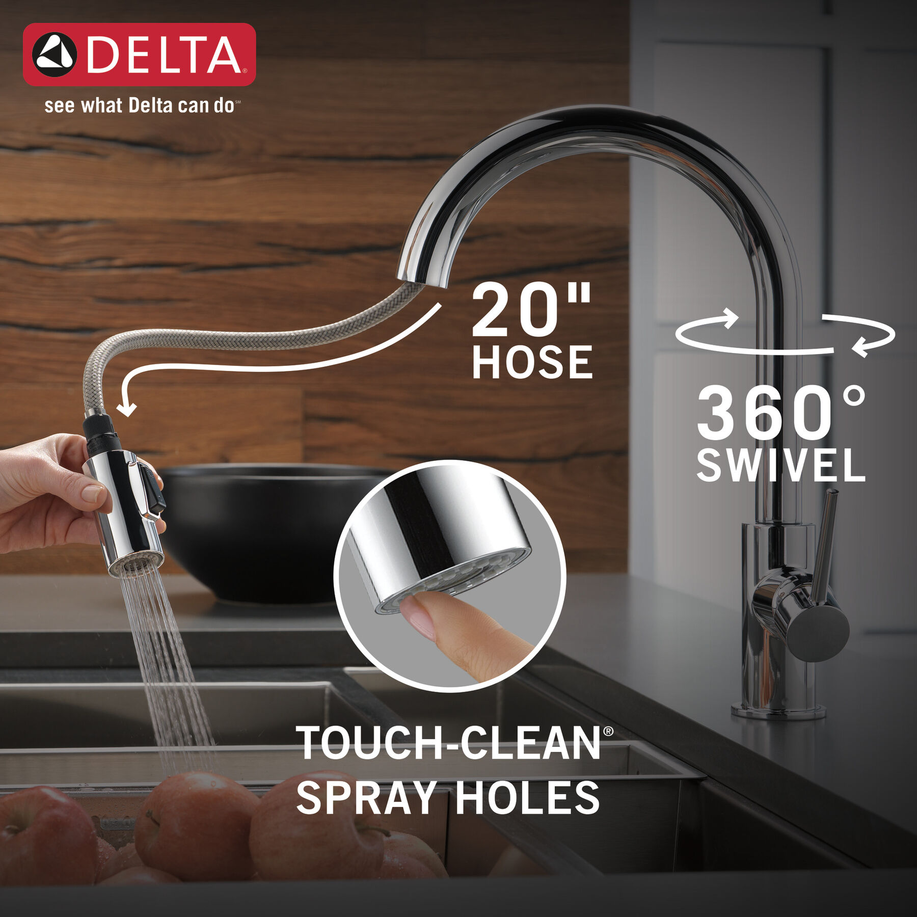 Single Handle Pull-Down Kitchen Faucet (Recertified), image 7