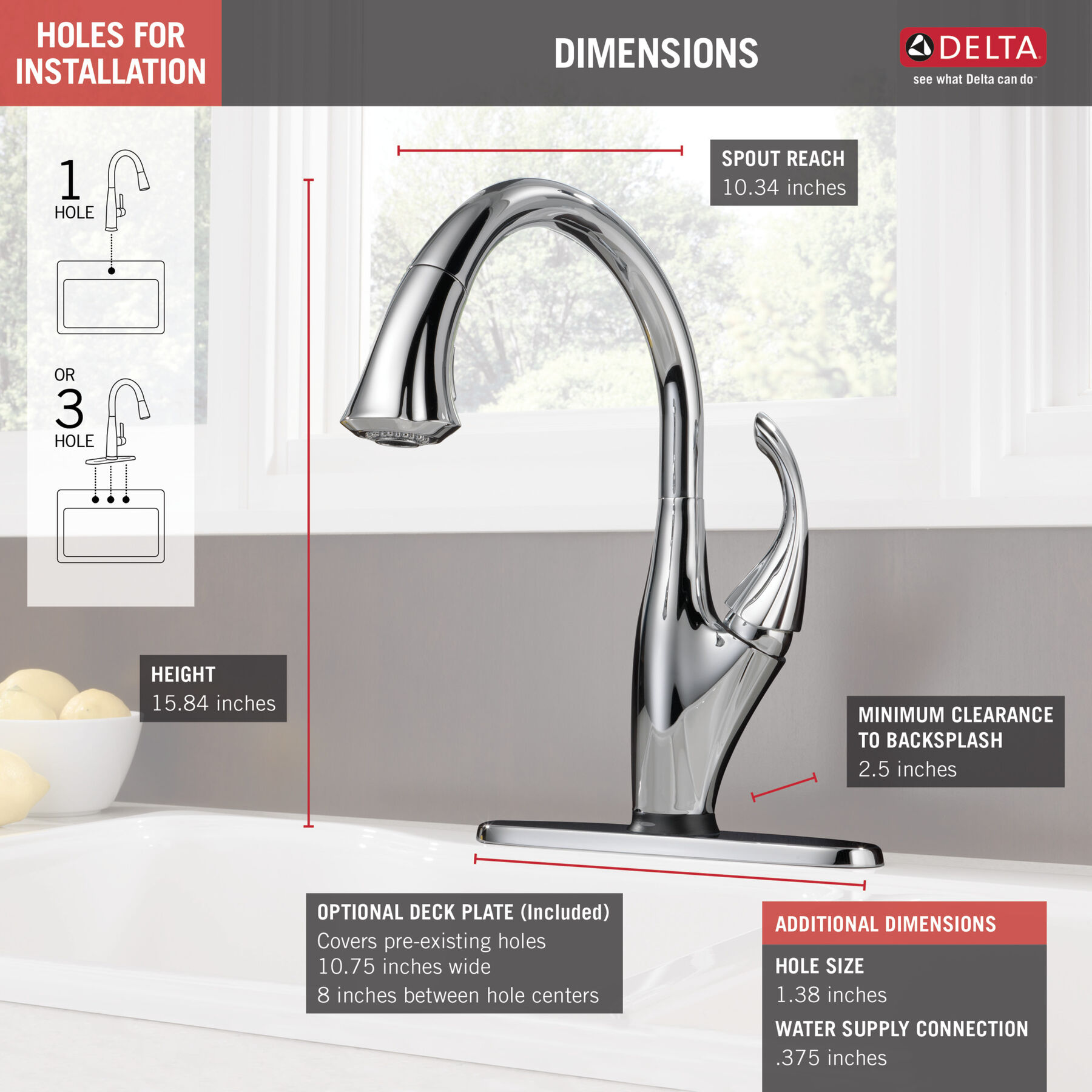 Single Handle Pull-Down Kitchen Faucet with Touch<sub>2</sub>O&reg; Technology and ShieldSpray&reg; Technologies (Recertified)