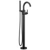 Single Handle Floor Mount Tub Filler Trim with Hand Shower (Recertified)