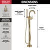 Contemporary Floor-Mount Tub Filler Trim (Recertified)