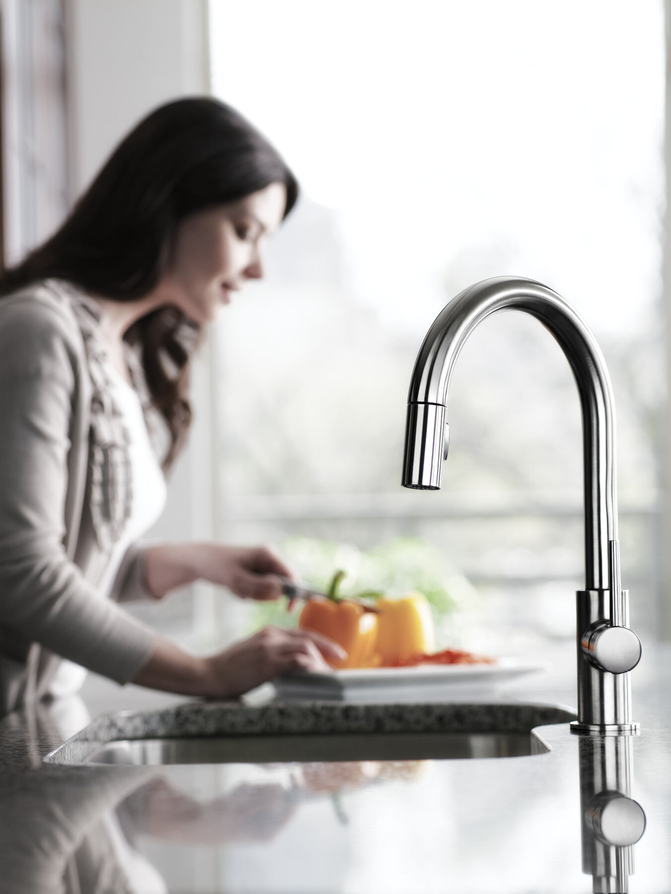Single Handle Pull-Down Kitchen Faucet, image 11