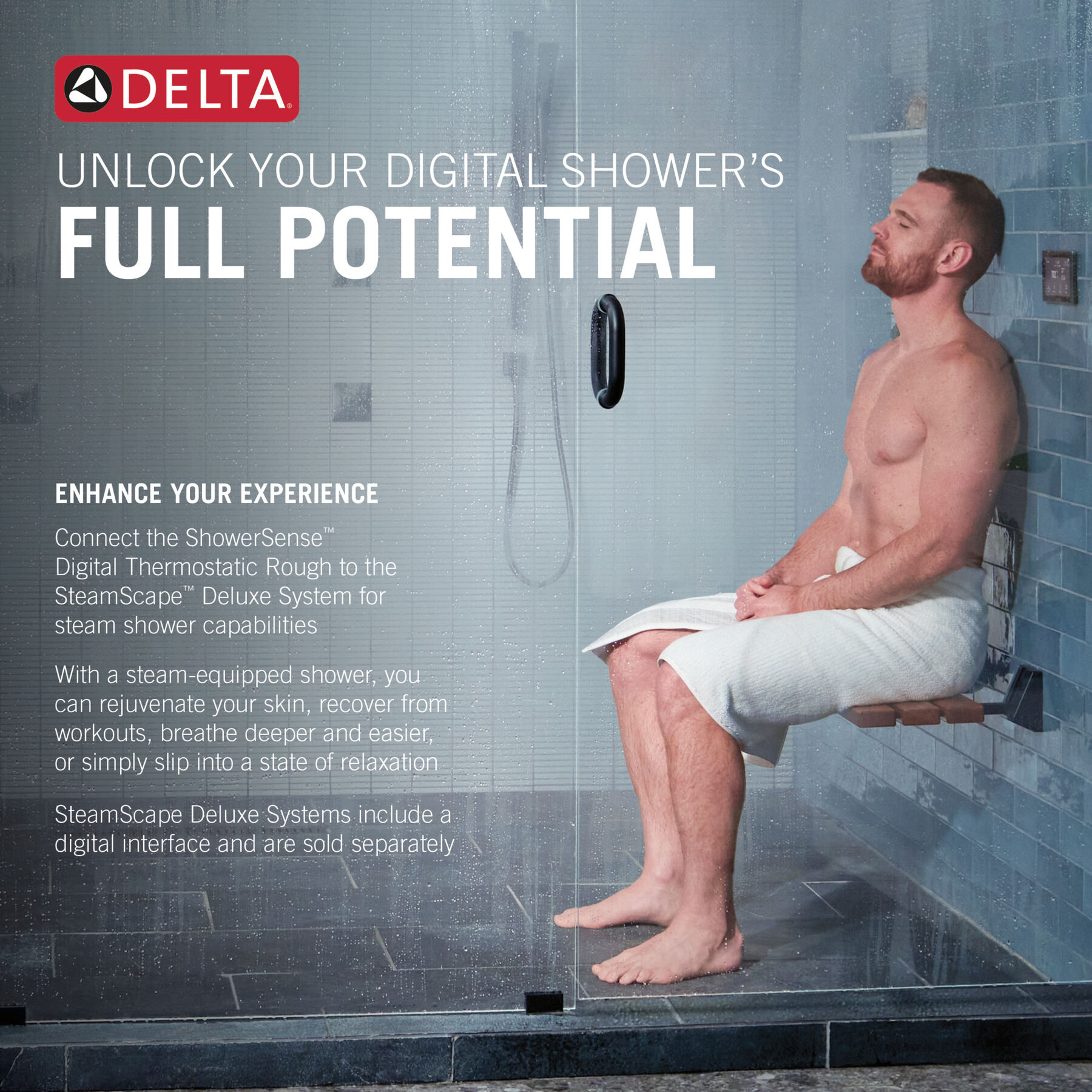 ShowerSense Digital 3-Port Thermostatic Shower Rough, image 3