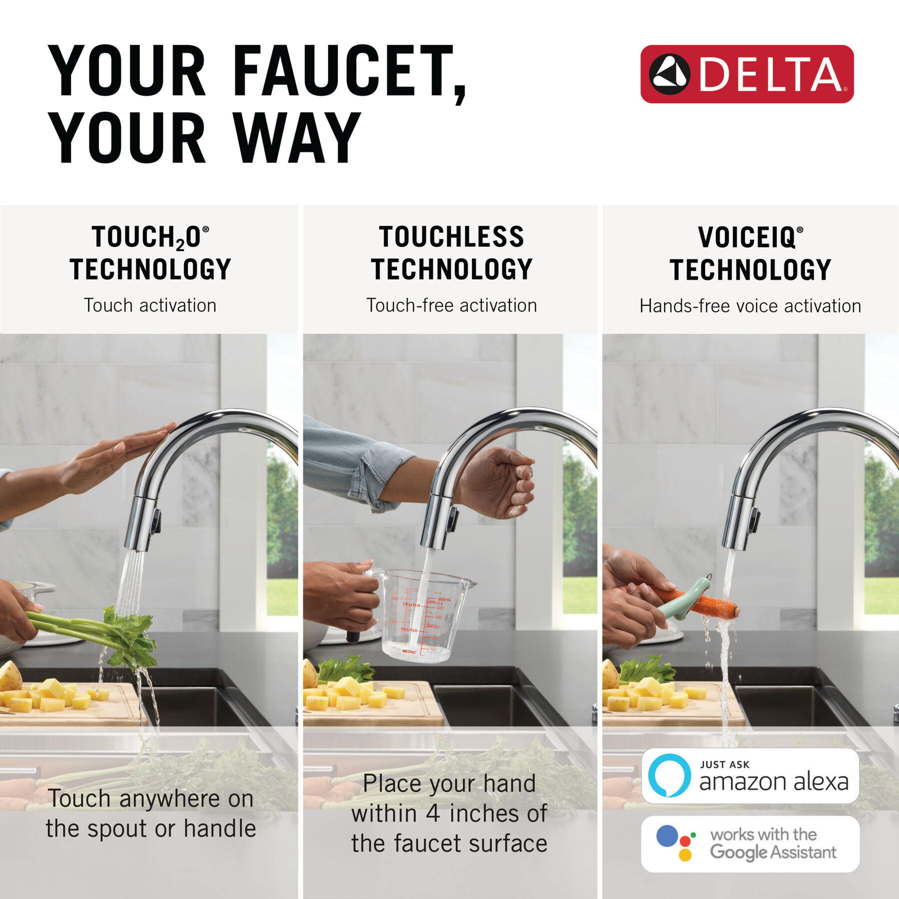 VoiceIQ® Kitchen Faucet with Touch<sub>2</sub>O® Technology with Touchless Technology, image 11