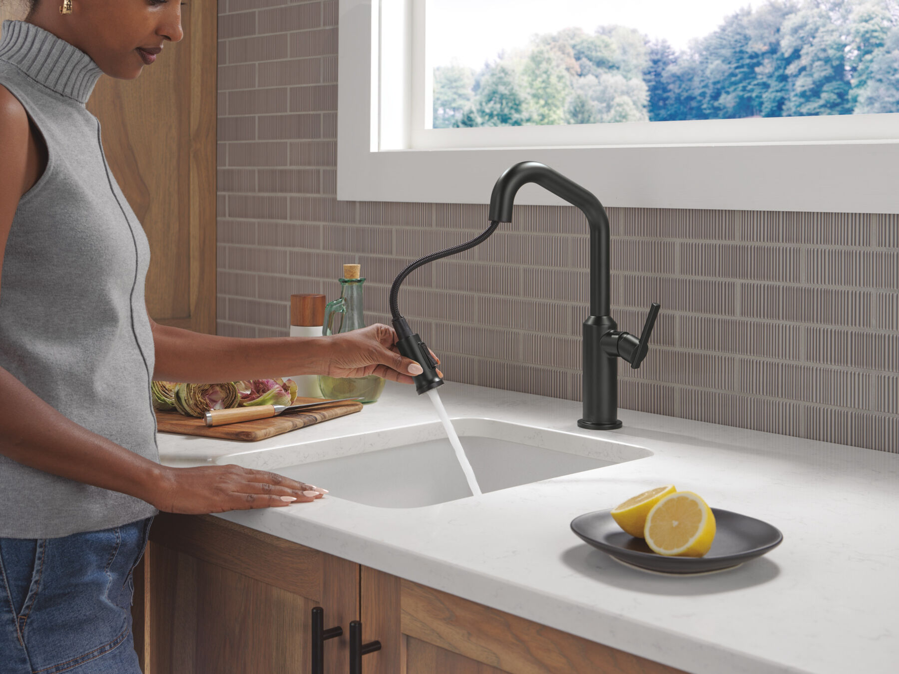Single Handle Pull-Down Bar/Prep Faucet, image 2