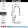 Single Handle Pull-Down Kitchen Faucet With Spring Spout