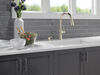 Single Handle Pull-Down Kitchen Faucet with Soap Dispenser and ShieldSpray Technology