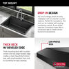 30” Granite Composite Workstation Kitchen Sink Drop-In Top Mount Single Bowl with WorkFlow™ Ledge and Accessories in Black
