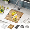 17” Workstation Undermount Single Bowl 16 Gauge Stainless Steel Bar Prep Kitchen Sink with WorkFlow™ Ledge and Accessories