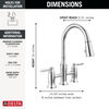 Two Handle Pull-Down Bridge Kitchen Faucet