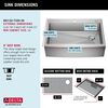 33&rdquo; Retrofit Farmhouse Apron Front 16 Gauge Stainless Steel Single Bowl Kitchen Sink for Undermount / Drop-In Installation with Accessories