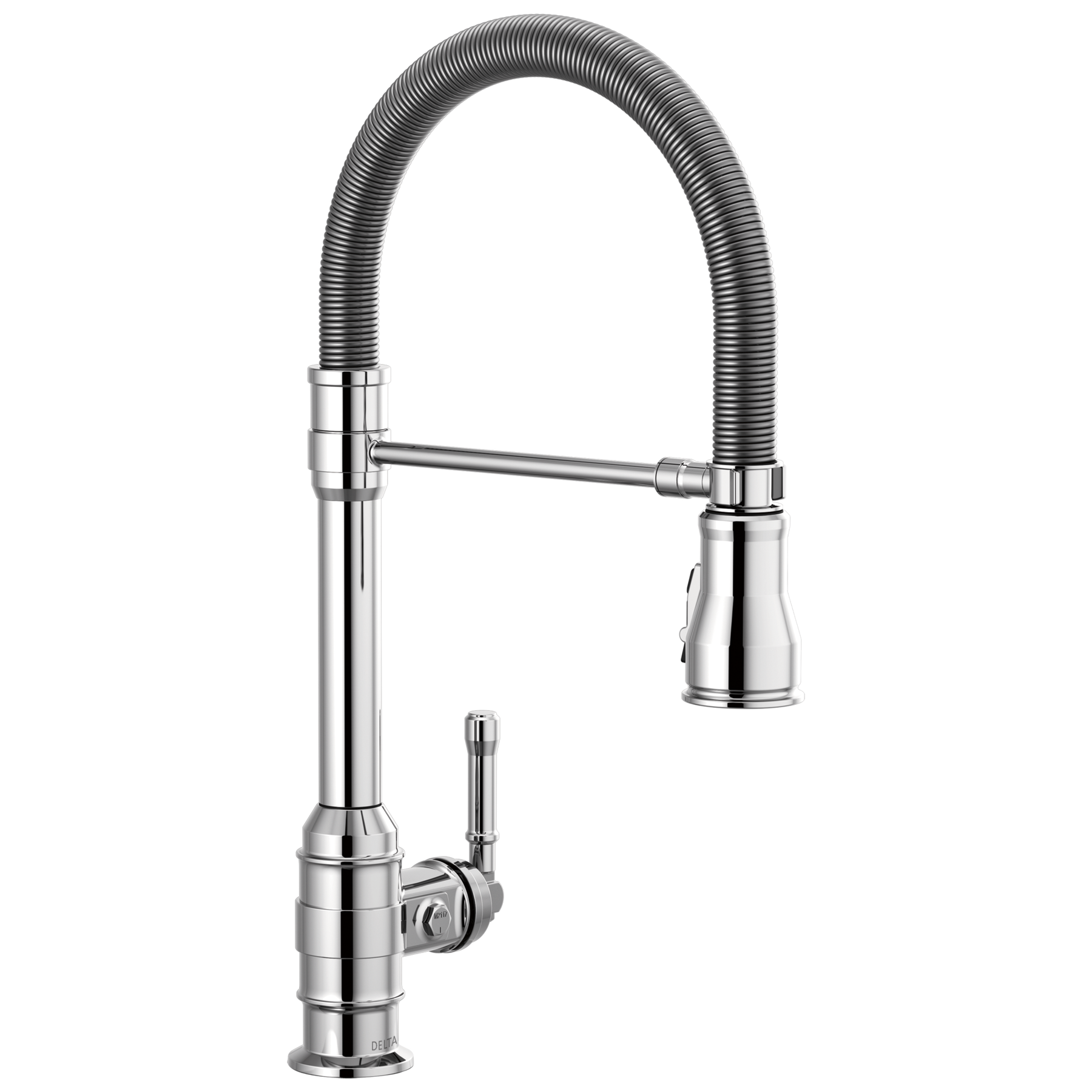 Single Handle Pull-Down Kitchen Faucet With Spring Spout