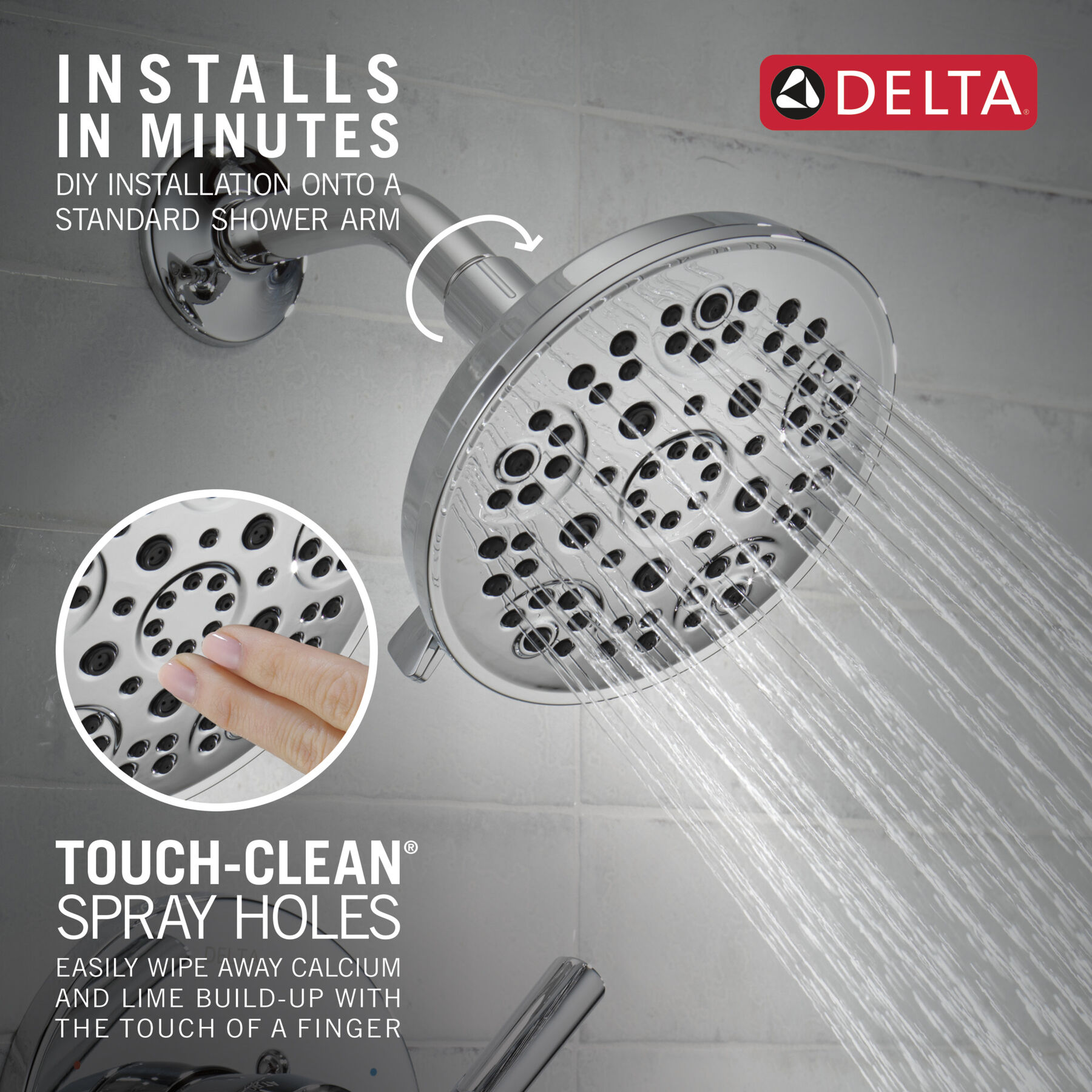 Fixed 5-Setting Showerhead, image 3