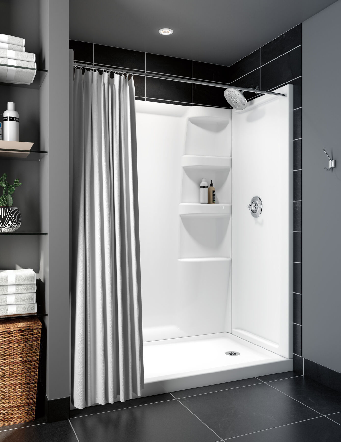 ProCrylic 60 in. x 32 in. Shower Surround, image 3