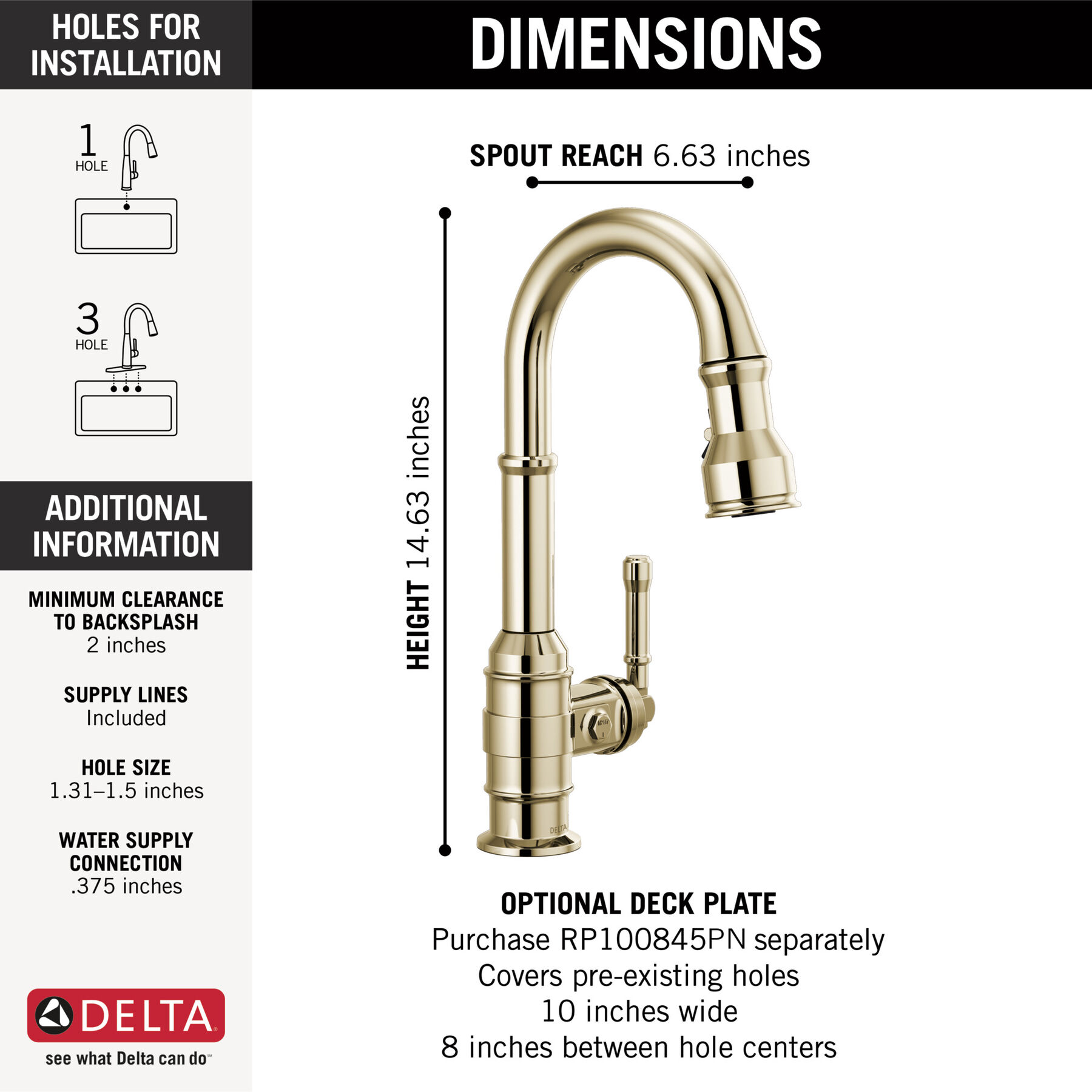 Single Handle Pull-Down Bar / Prep Faucet, image 1