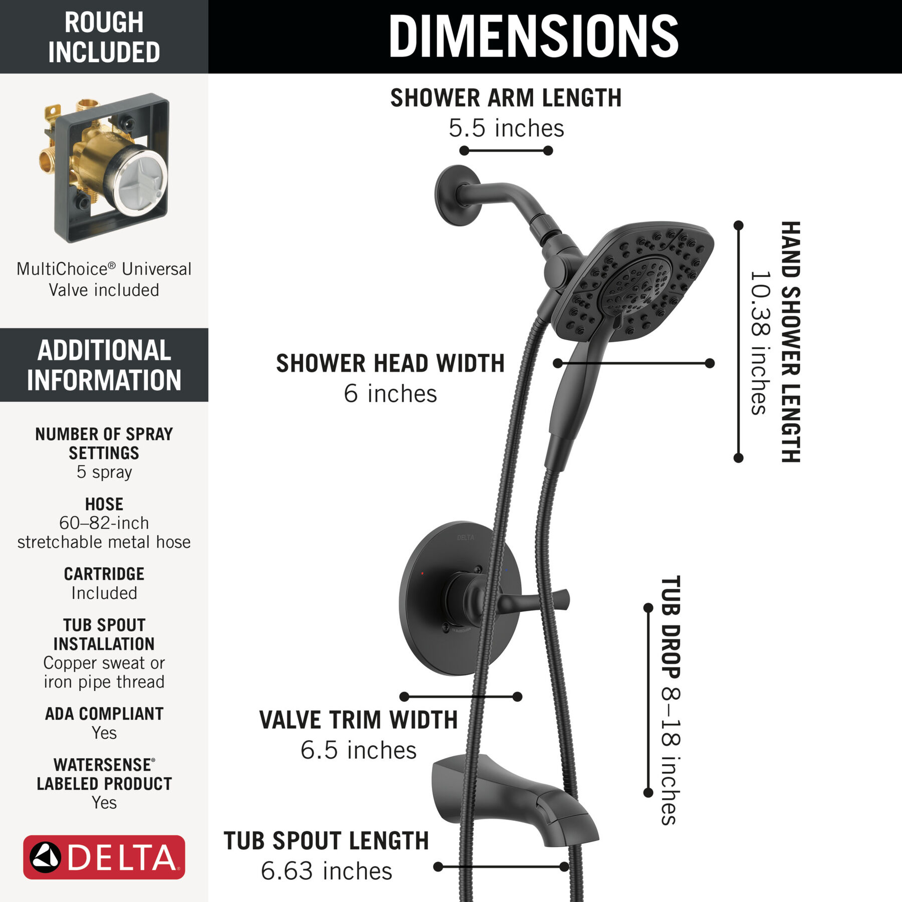 Monitor® 14 Series Tub and Shower, image 8