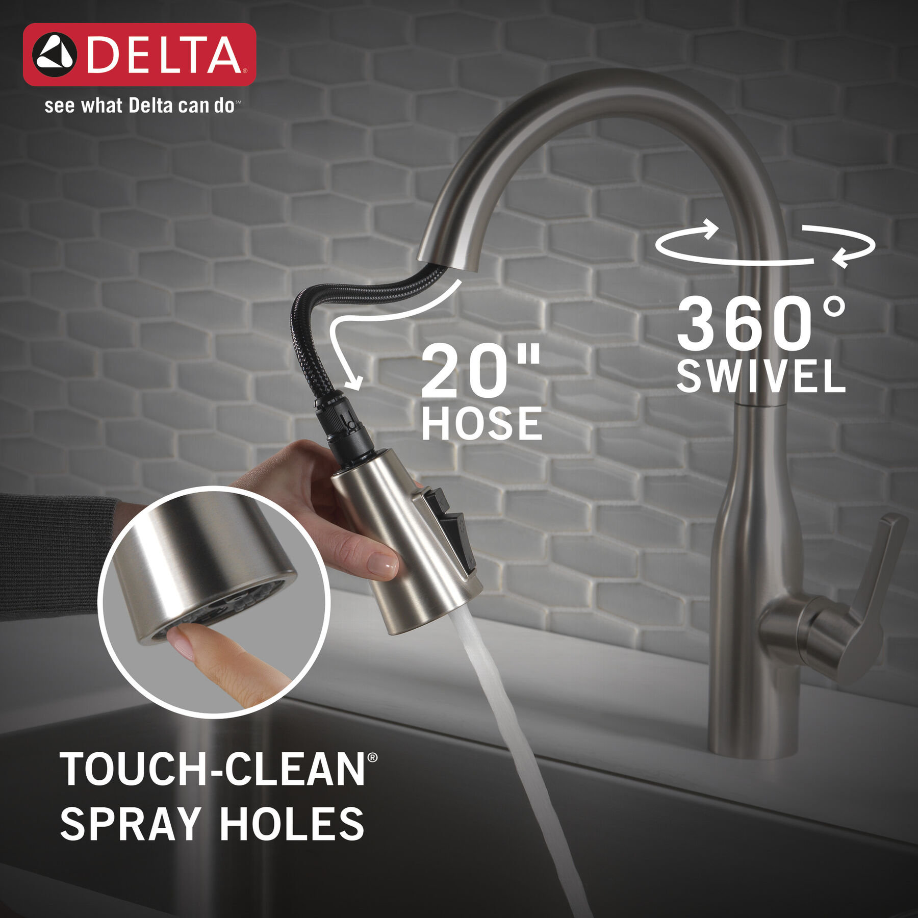 Single Handle Pull-Down Kitchen Faucet with Soap Dispenser and ShieldSpray&reg; Technology (Recertified), image 4