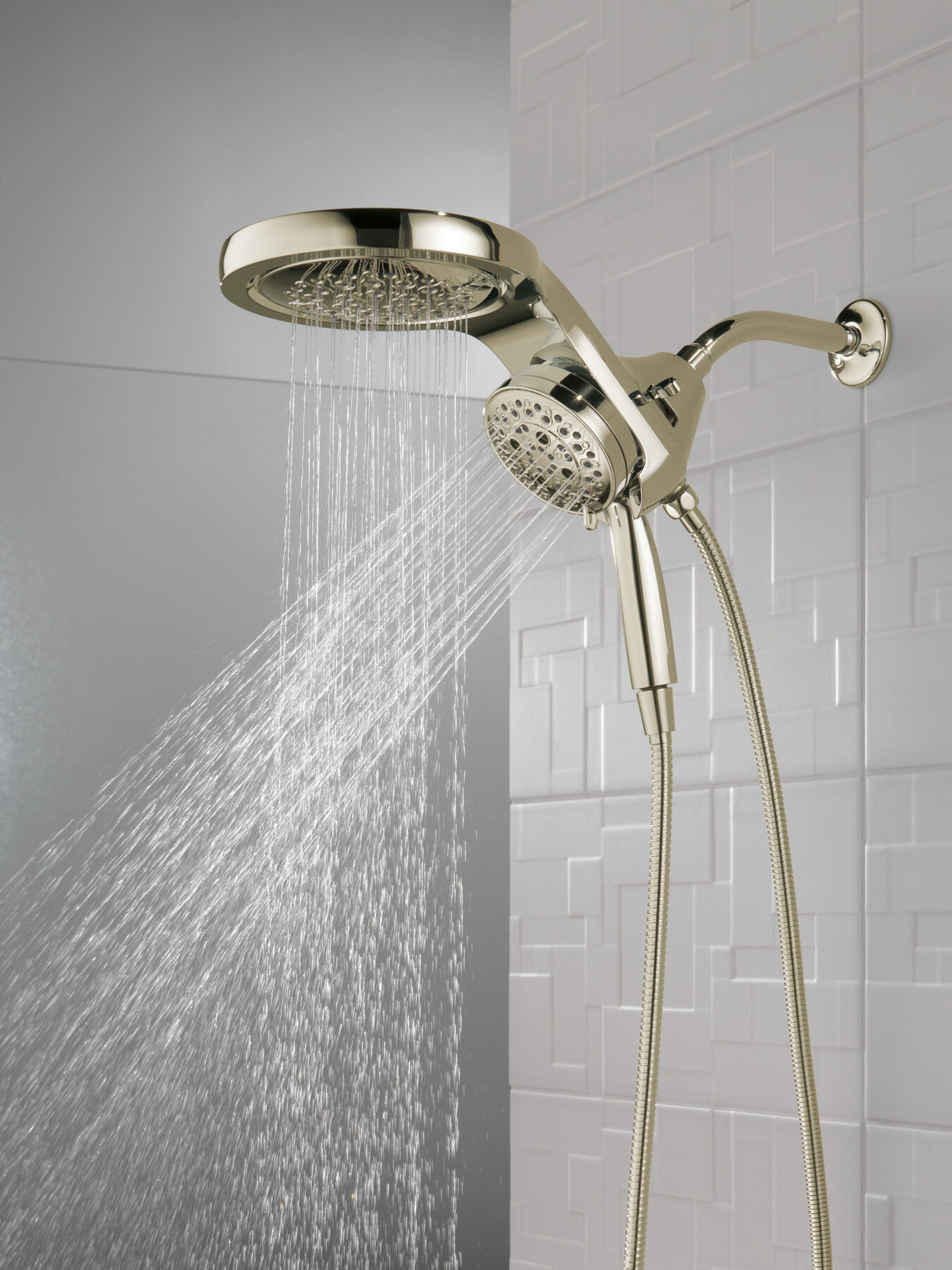 HydroRain® H<sub>2</sub>Okinetic® 5-Setting Two-in-One Shower Head (Recertified), image 13