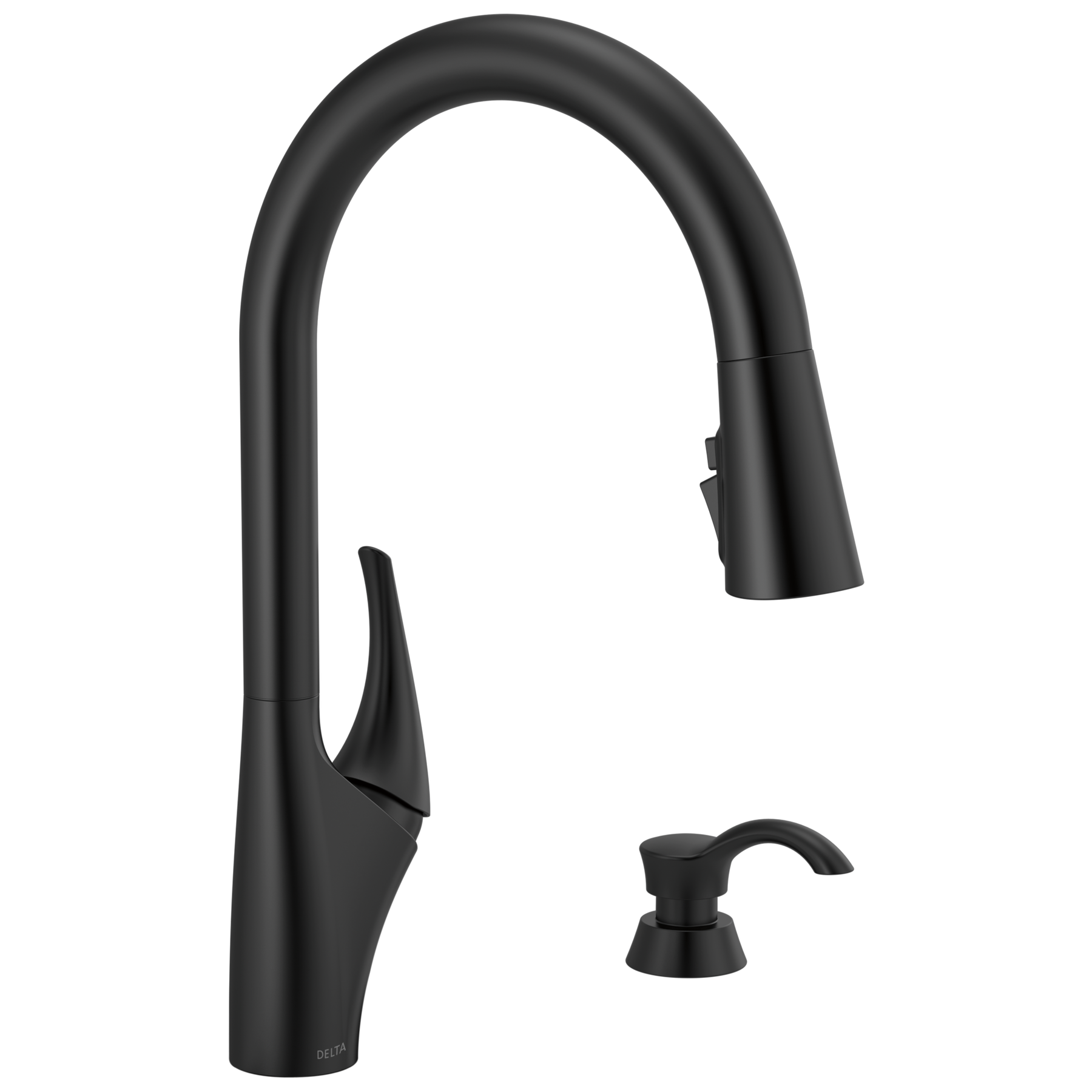 Single Handle Pull-Down Kitchen Faucet with Soap Dispenser and ShieldSpray Technology (Recertified)