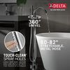 Single Handle Floor Mount Tub Filler Trim with Hand Shower