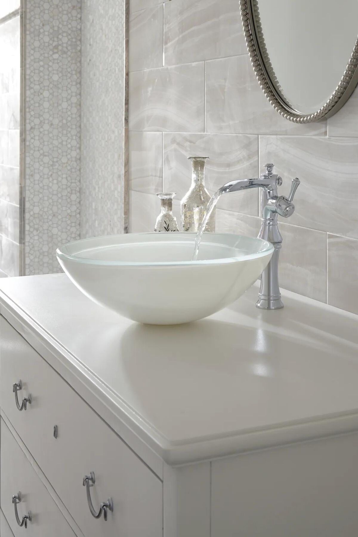 Single Handle Channel Vessel Bathroom Faucet