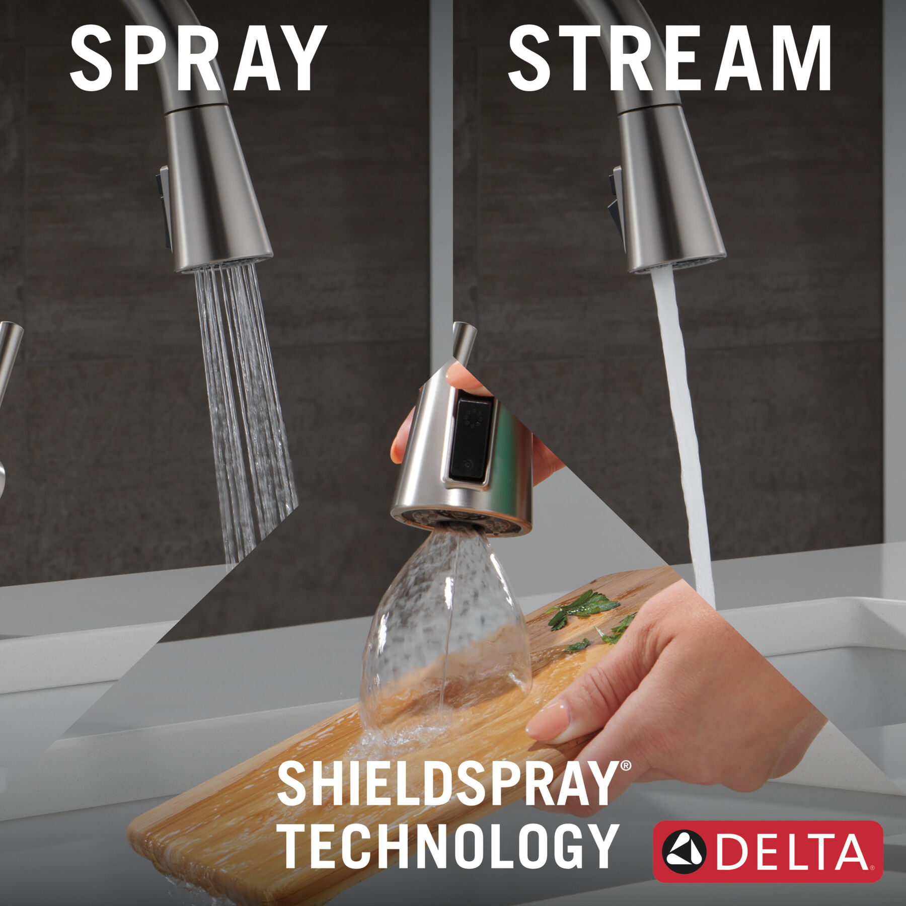 Single Handle Pull-Down Kitchen Faucet with Soap Dispenser and ShieldSpray® Technology, image 7