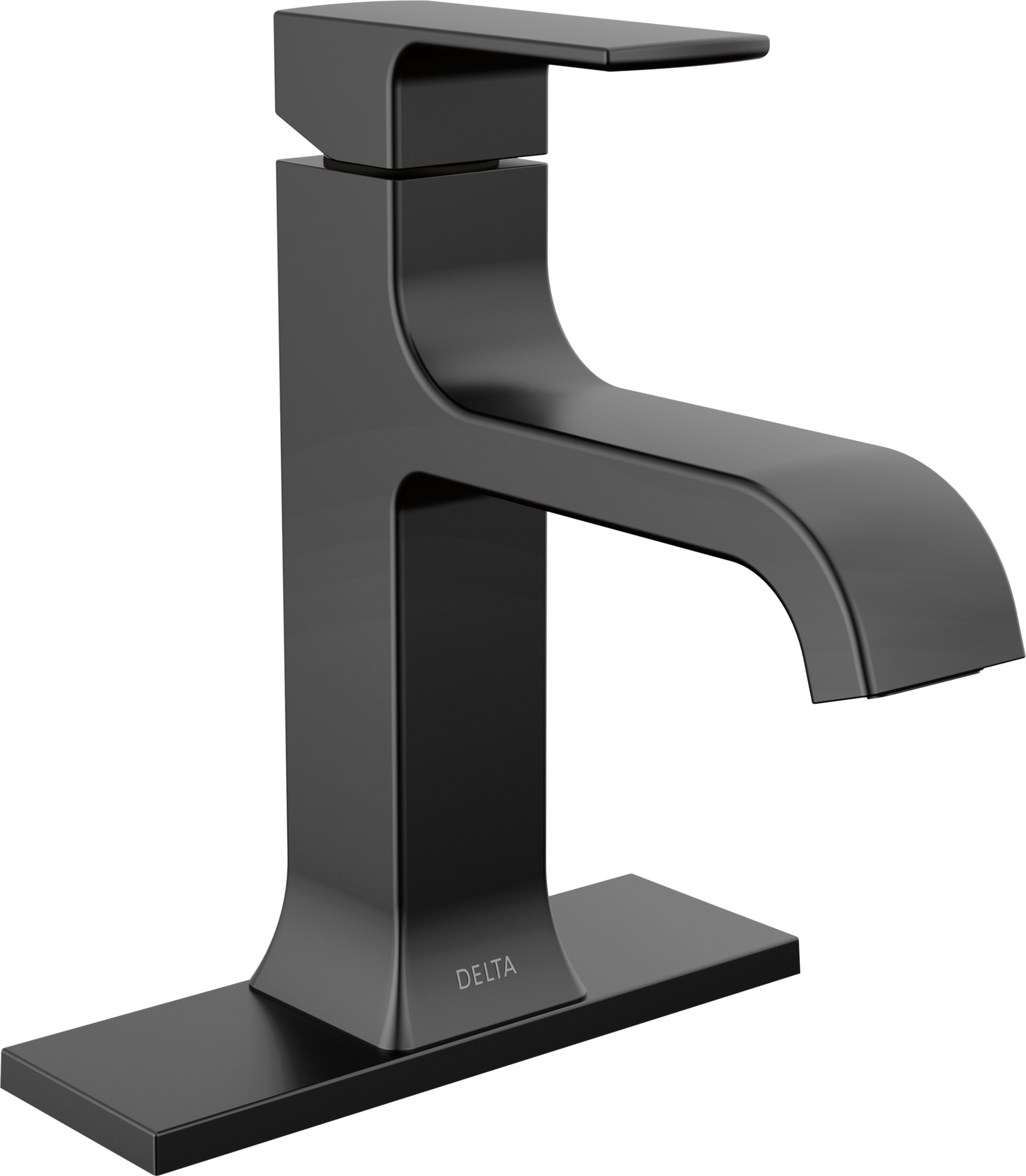 Single Handle Bathroom Faucet Curved Spo (Recertified)
