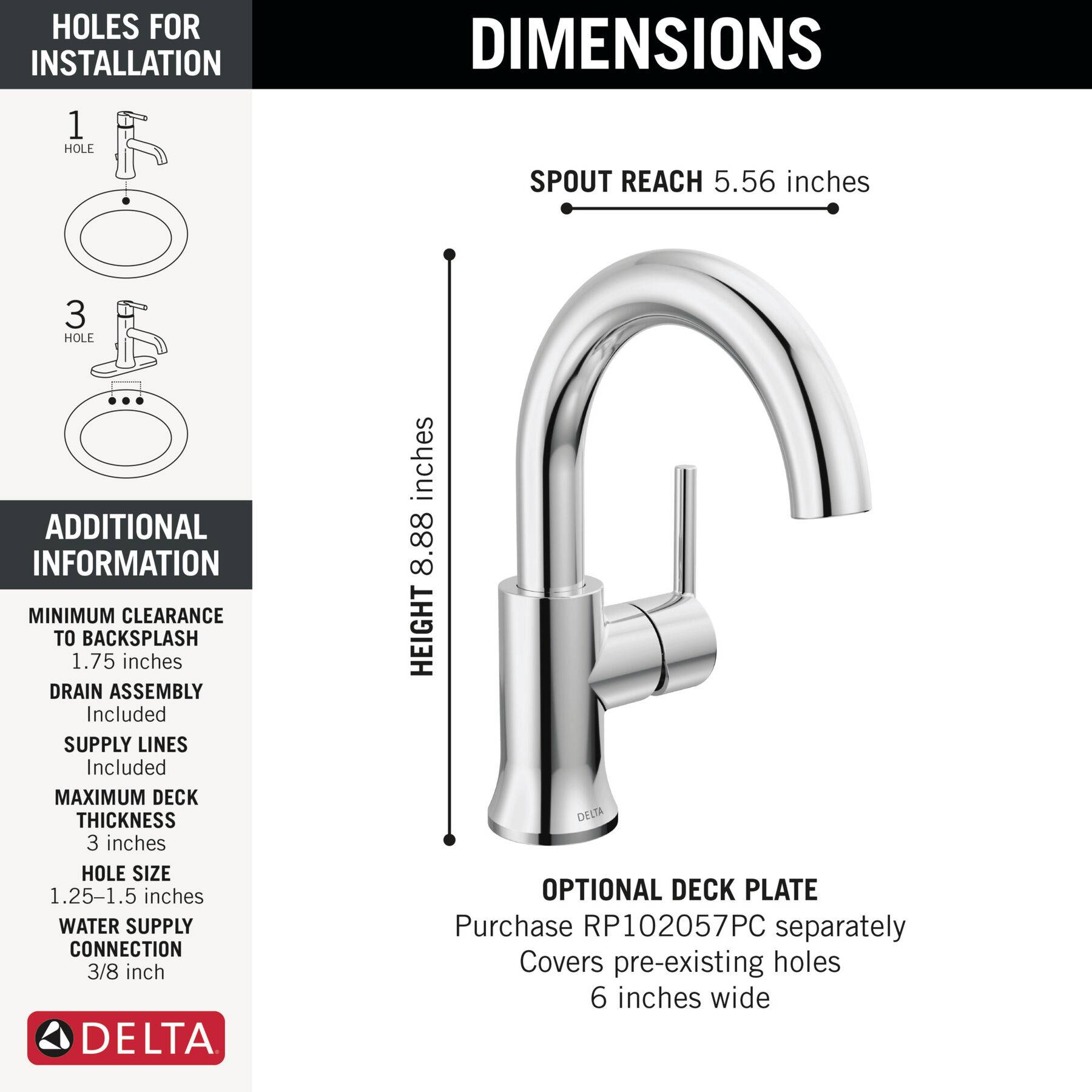 Single Handle High-Arc Bathroom Faucet, image 5