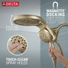HydroRain® H<sub>2</sub>Okinetic® 5-Setting Two-in-One Shower Head (Recertified)