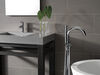 Single Handle Floor Mount Tub Filler Trim with Hand Shower