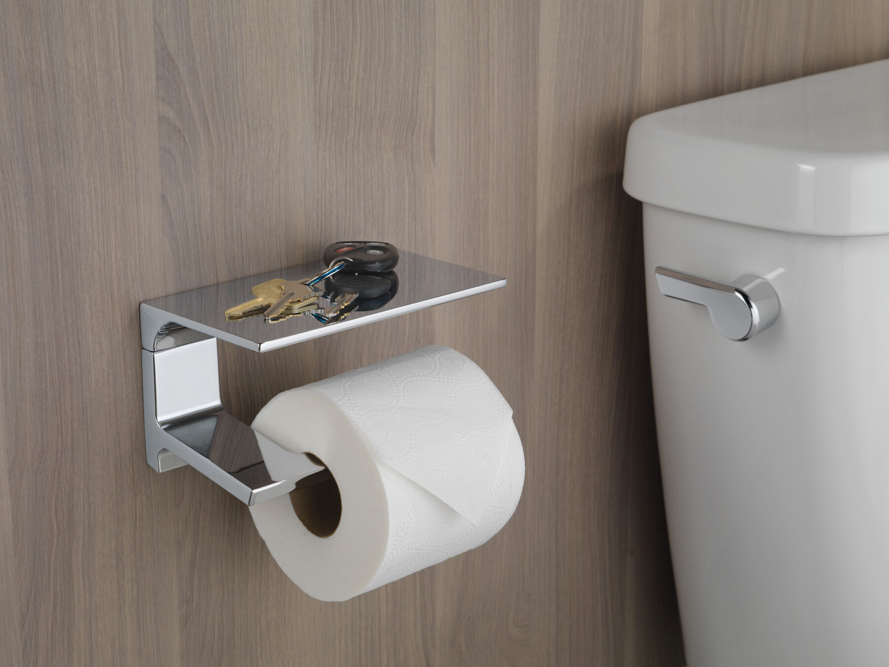 Tissue Holder with Shelf, image 1