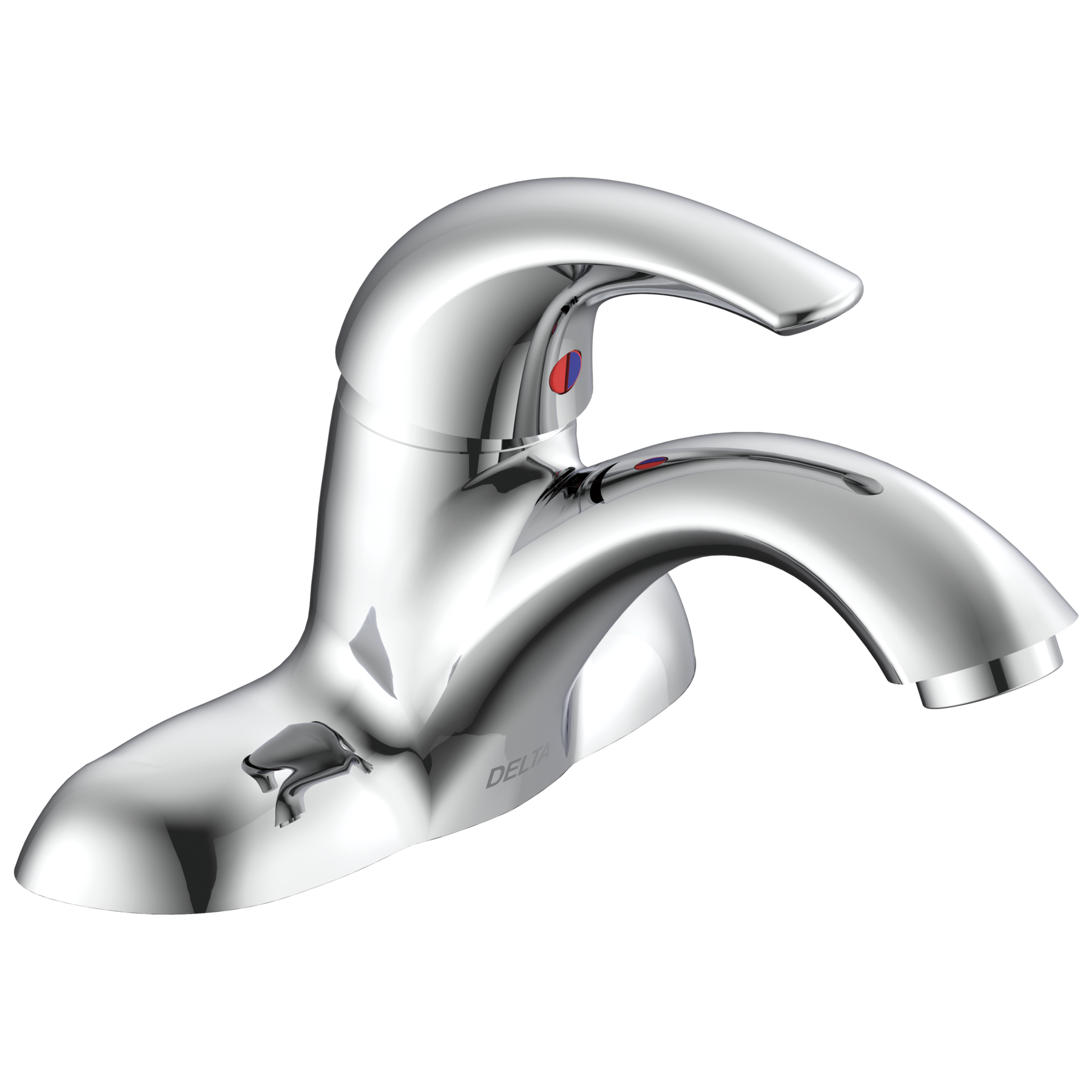 Single-Handle Centerset Lavatory Faucet with Integrated Scald Risk Reduction