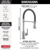 Single Handle Pull-Down Kitchen Faucet With Spring Spout