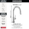 Touch<sub>2</sub>O® Technology Kitchen Faucet with Touchless Technology