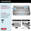 36” Retrofit Farmhouse Apron Front 16 Gauge Stainless Steel Single Bowl Kitchen Sink for Undermount / Drop-In Installation with Accessories