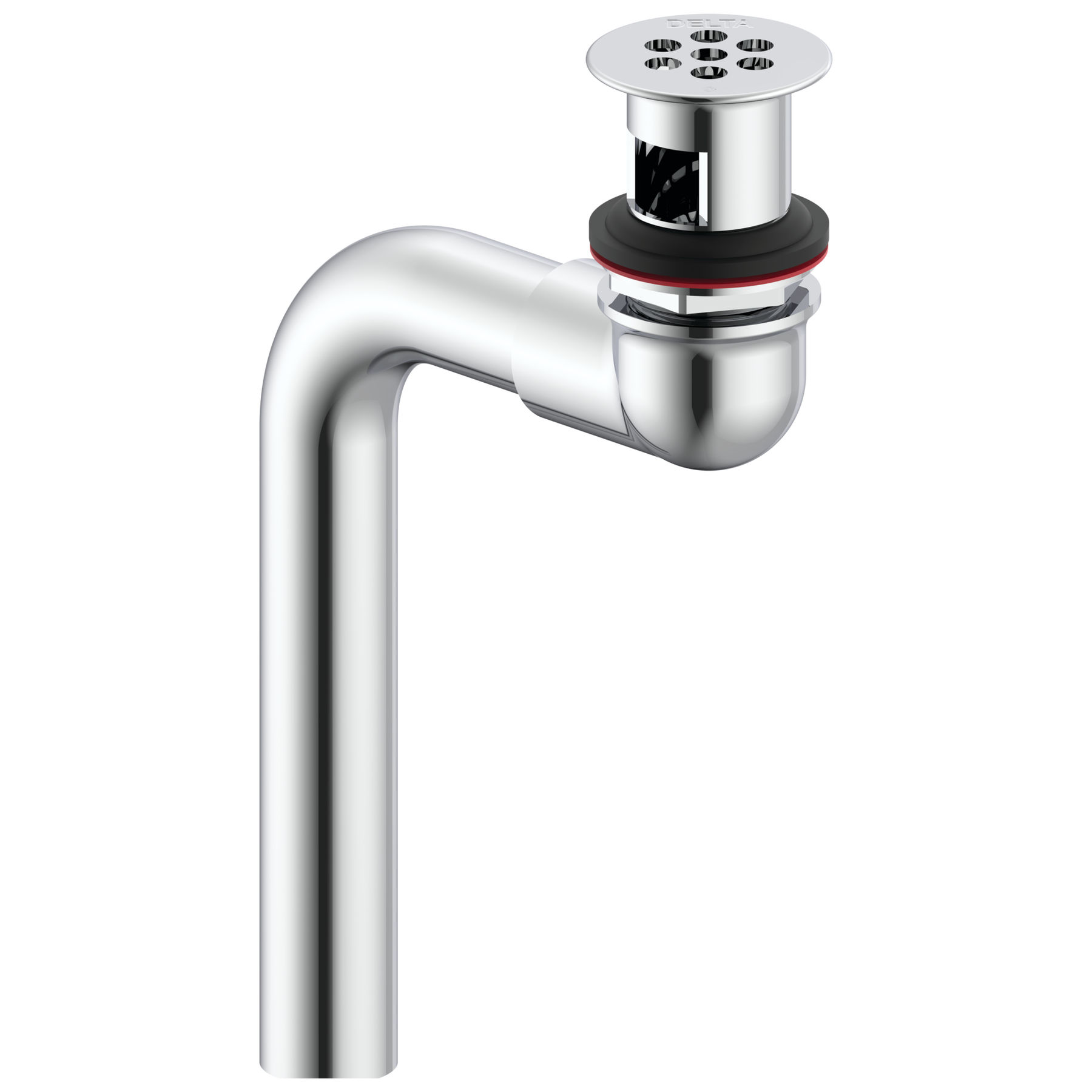 Cast Offset Lavatory Waste with Open Grid Strainer