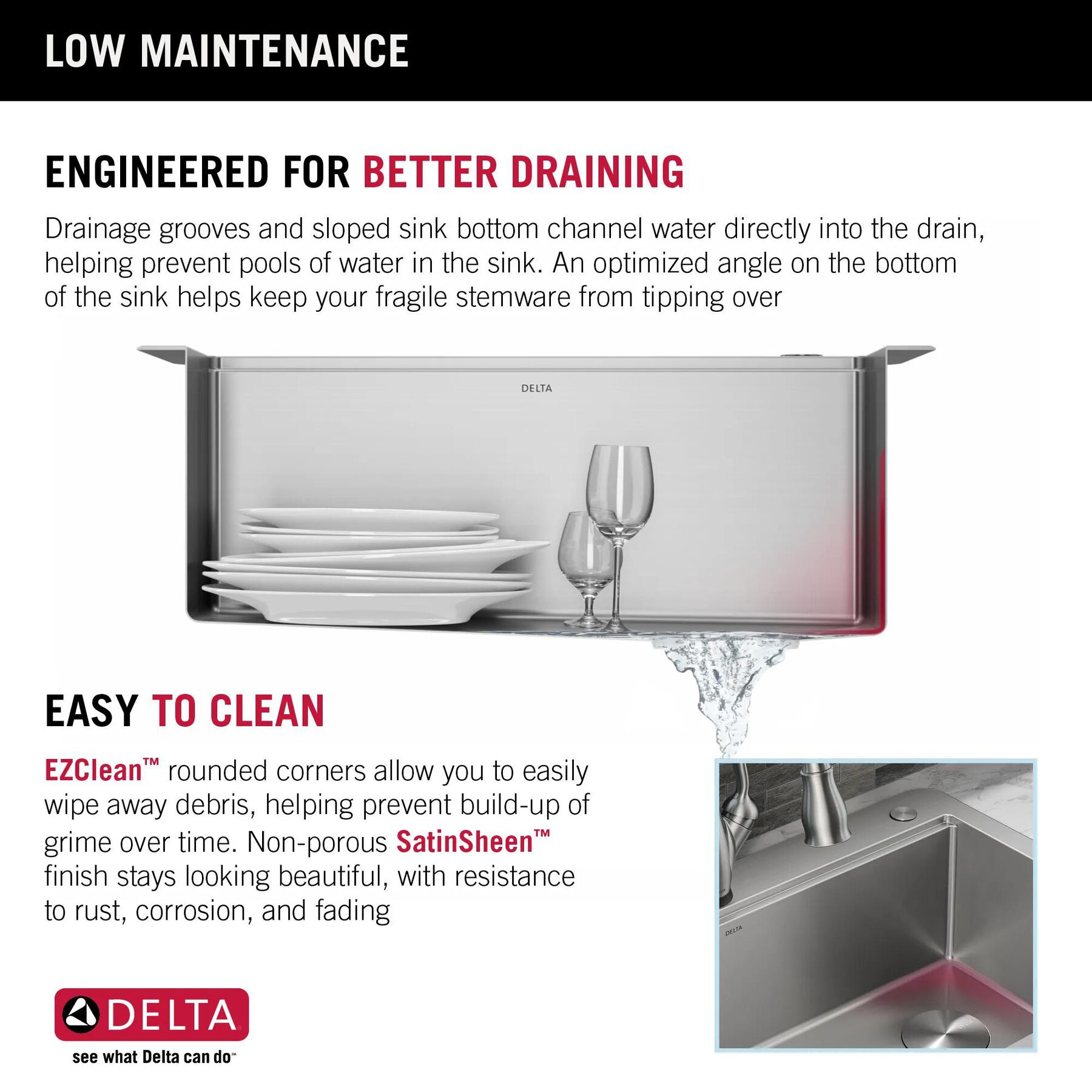 25&rdquo; Workstation Kitchen Sink Drop-In Top Mount Stainless Steel Single Bowl with WorkFlow&trade; Ledge and Accessories
