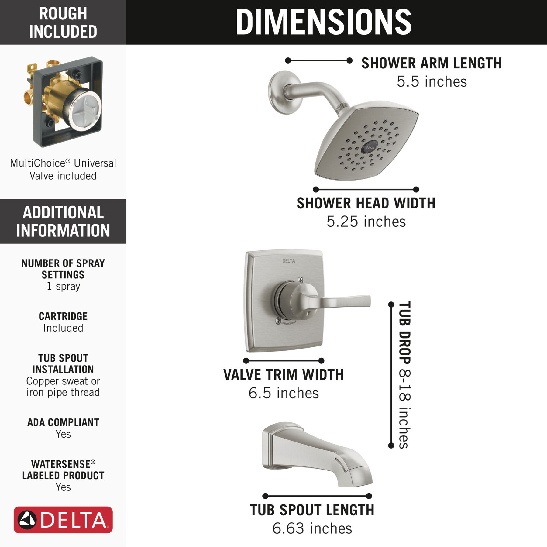 Monitor® 14 Series Tub and Shower, image 1